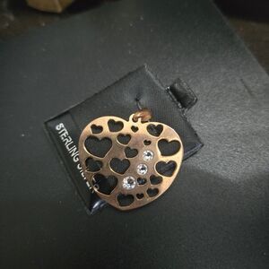 Heart Pendant Necklace with Crystals